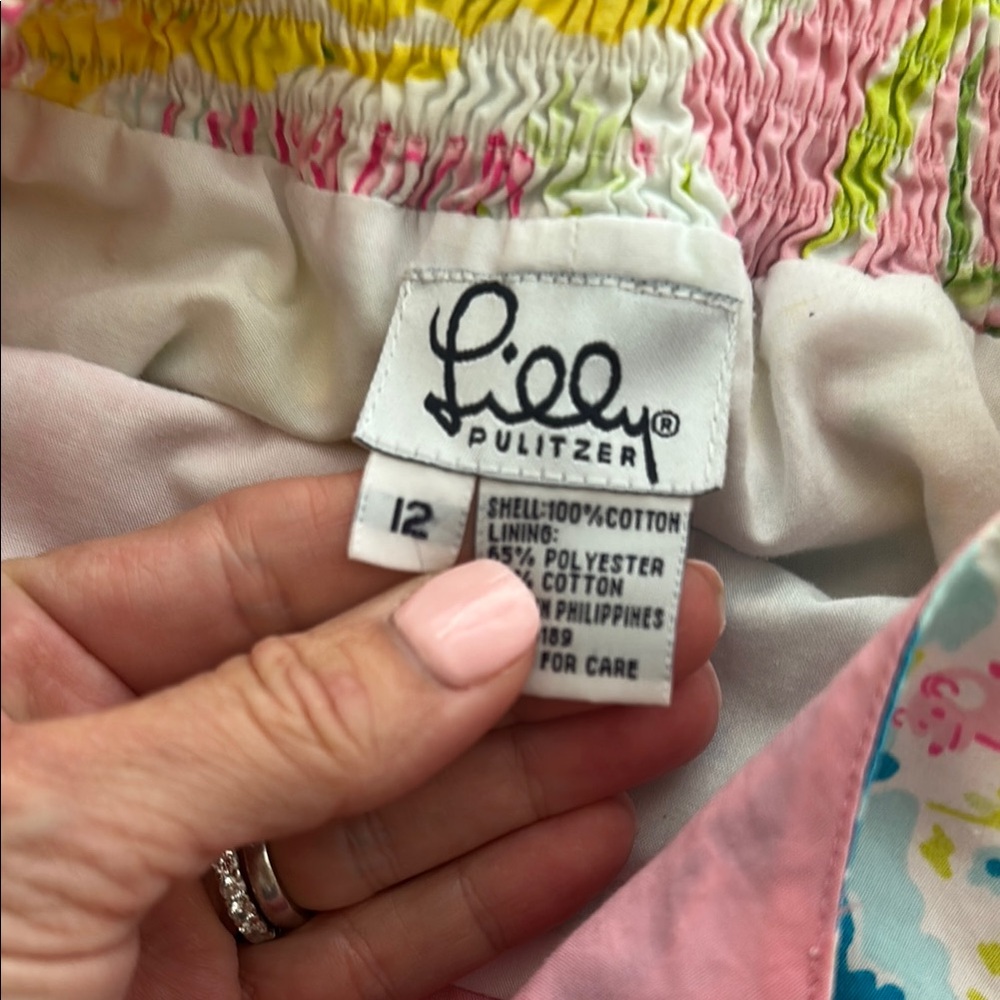 Lilly Pulitzer Kids Dress - Pink, Yellow, Blue Floral - Picture 4 of 4